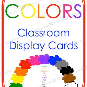 Colors Classroom Display Cards