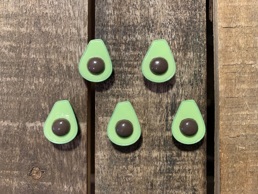 Set of Five Avocado Magnets Food Magnets Strong Rare Earth Magnets ...