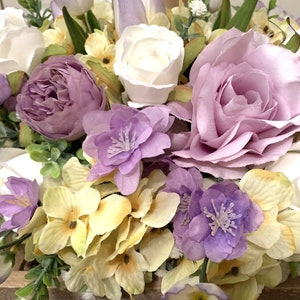 Easter Bunny Rabbit Centerpiece With Lavender, White and Pale Yellow ...