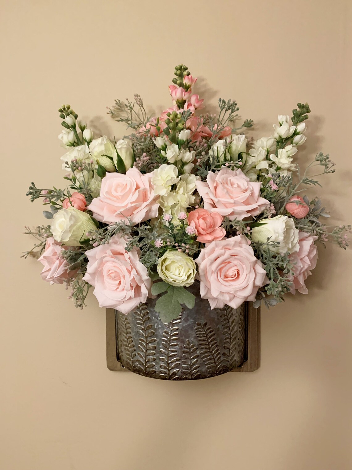 Flower Arrangement Wall Hanging Farmhouse Country Etsy