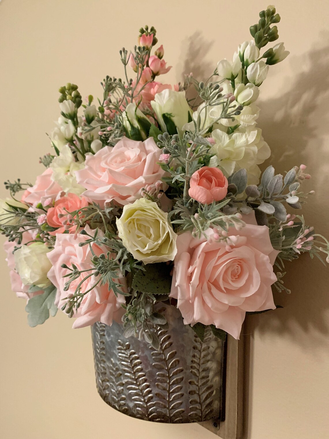 Flower Arrangement Wall Hanging Farmhouse Country Etsy