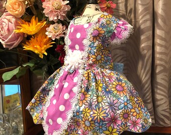 Lacy floral dog dress size medium.