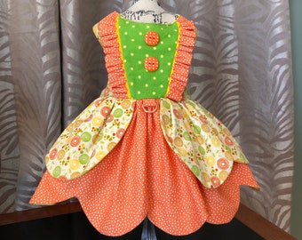 Citrus color dog dress size medium