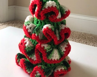 Vintage Crocket Christmas Tree | Retro Style Yarn Christmas Tree | Grandma's Christmas Decorations | Retro Xmas Decorations