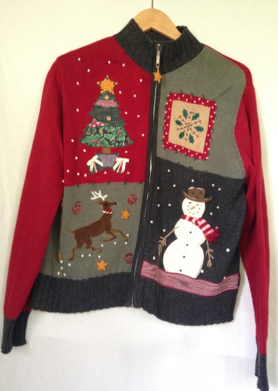 Ugly Christmas Sweater Petite XL Sweater | Tacky … - image 1