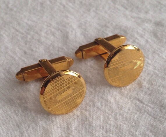 Vintage CuffLinks Swank Art Deco Grill Style Corr… - image 4