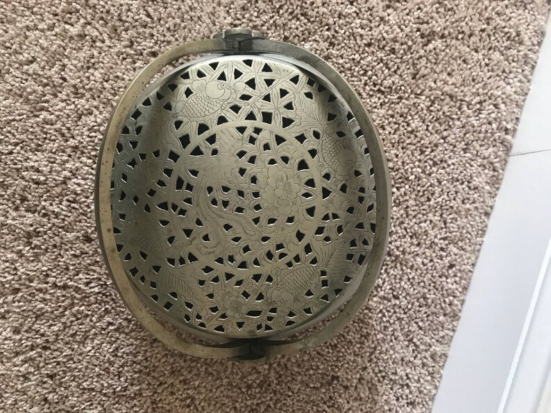 Antique Primitive Paktong Metal Hand Warmer Brazier Unusual Etsy