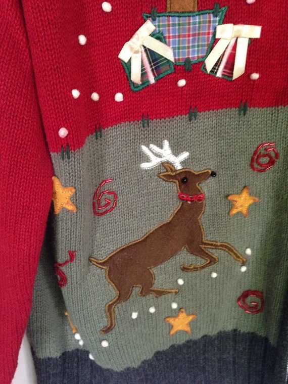 Ugly Christmas Sweater Petite XL Sweater | Tacky … - image 4