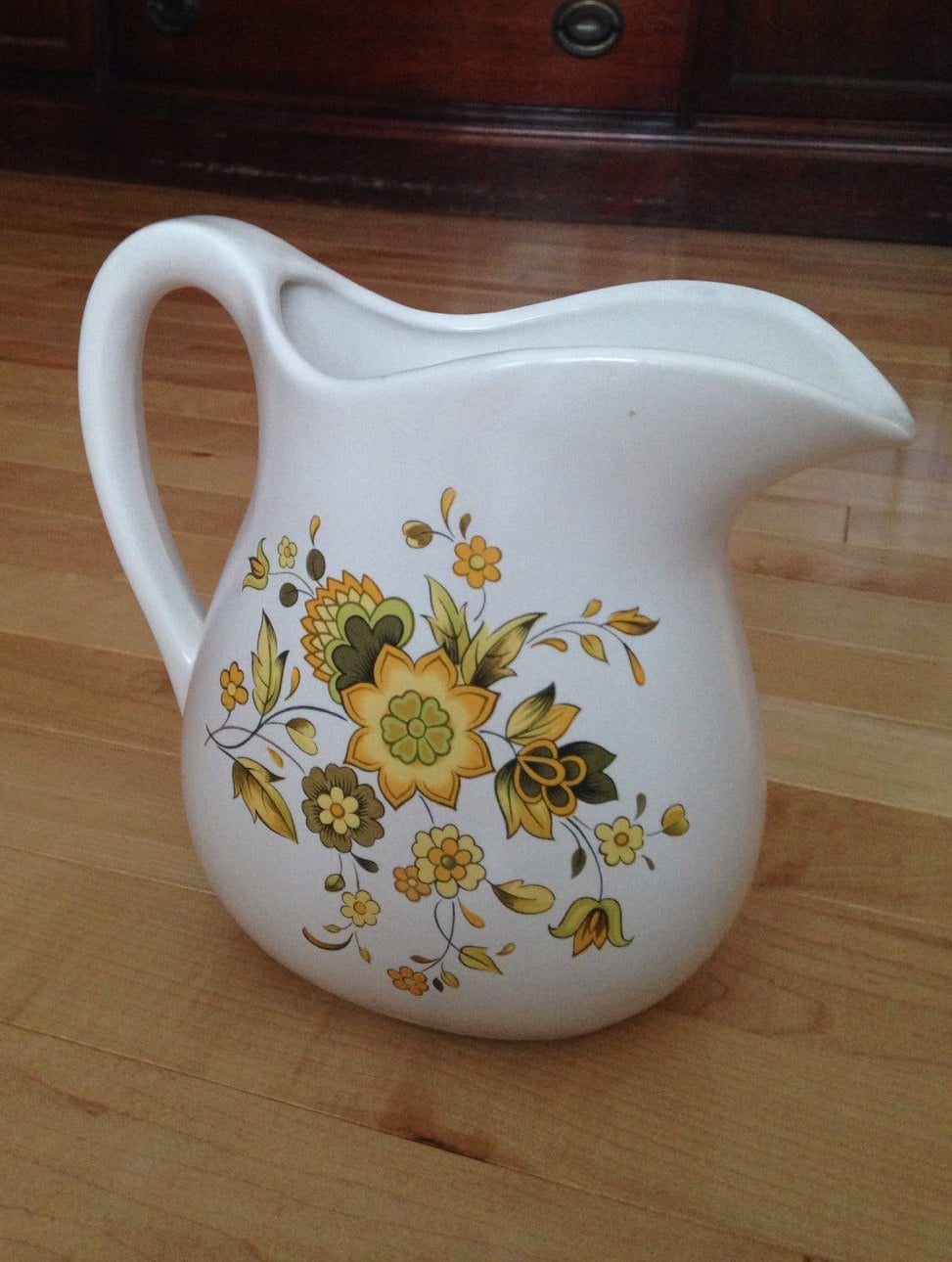 Mccoy Pottery USA 365 Milk Pitcher Ceramic Vase With Yellow - Etsy