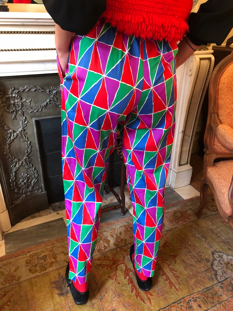 1980s Yves Saint Laurent Rive Gauche harlequin pants / small image 6