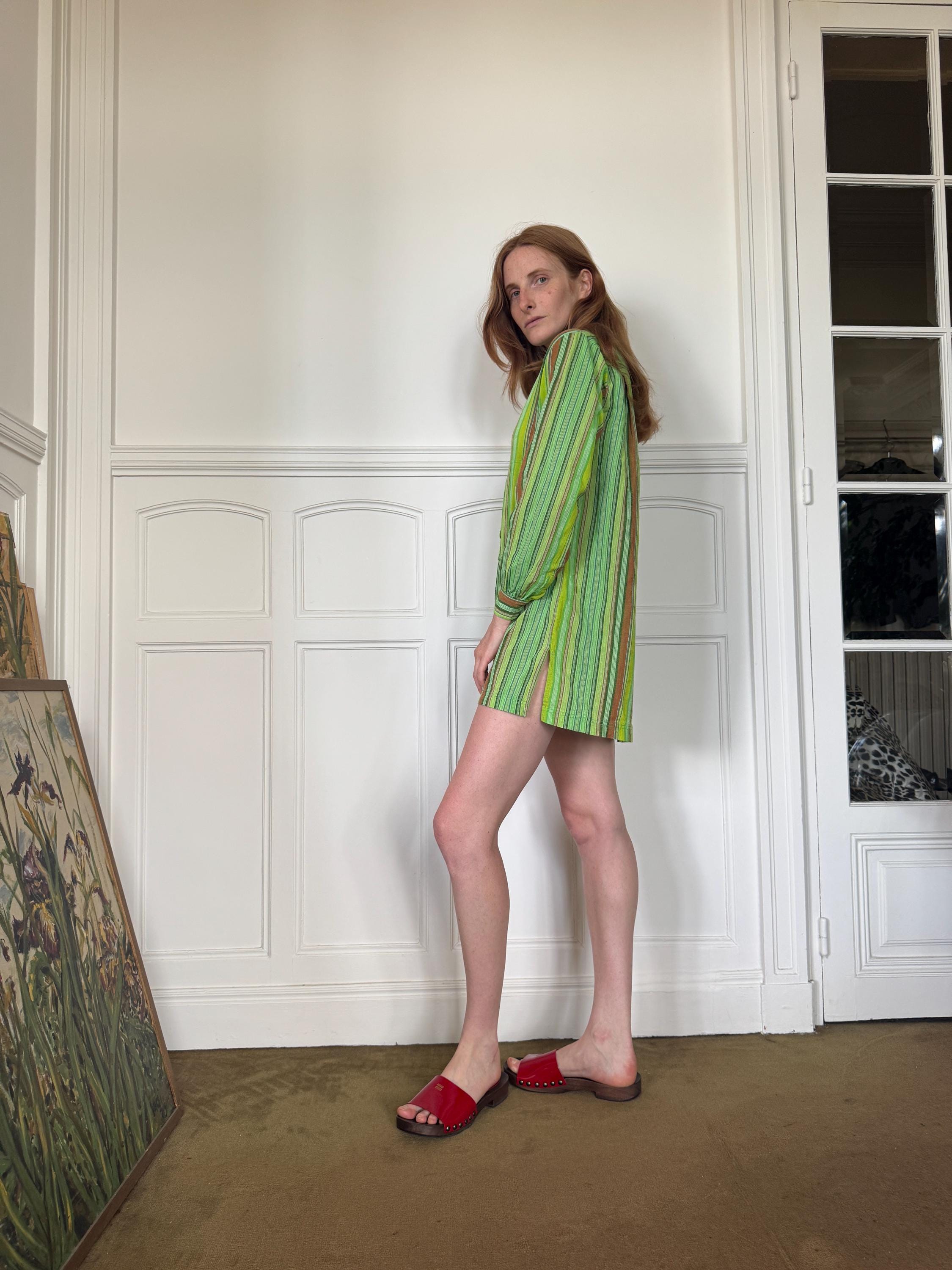 Spring Summer 1976 Yves Saint Laurent Rive Gauche Bright Green