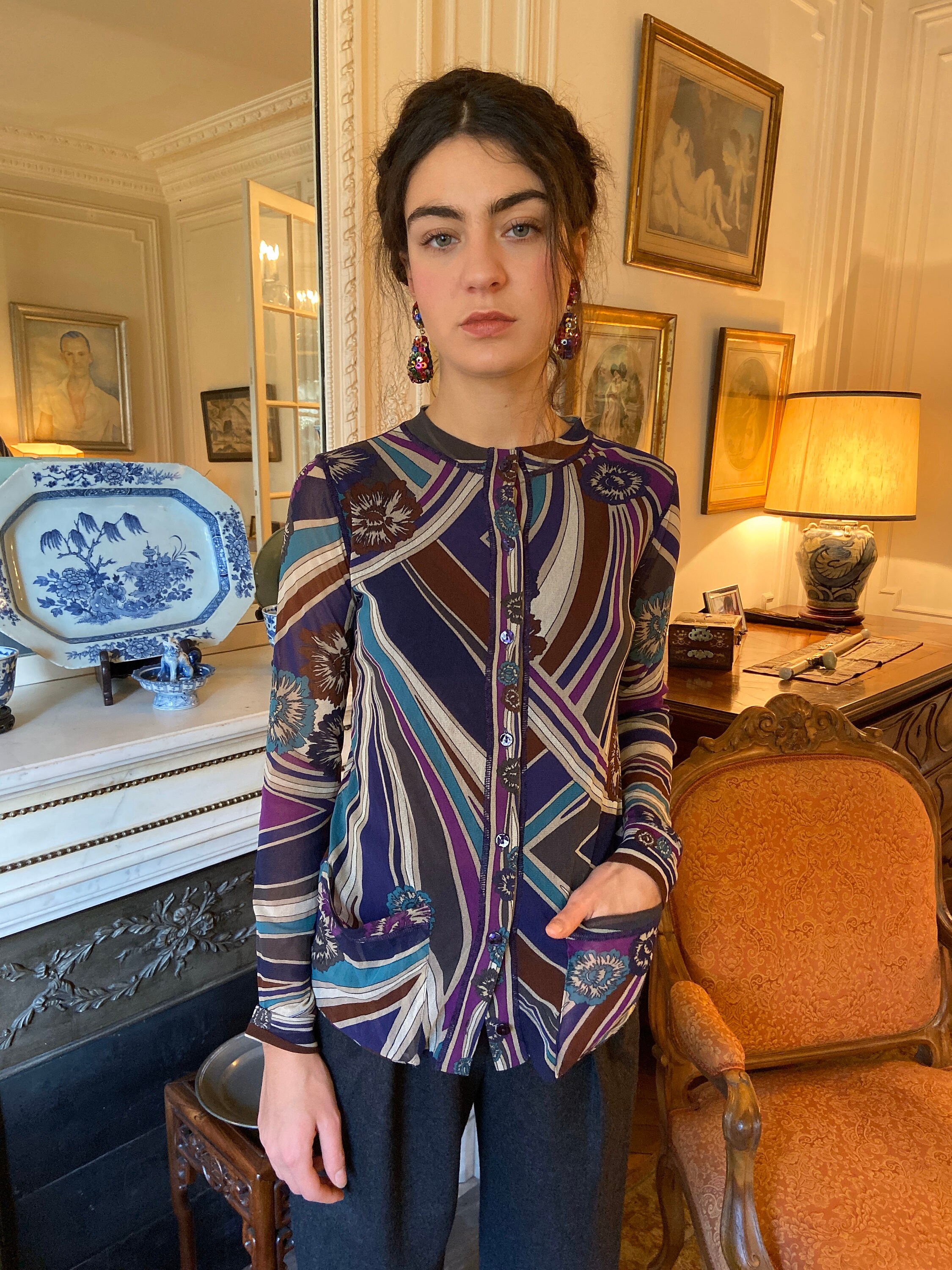 1990s Jean Paul Gaultier Mesh Cardigan 