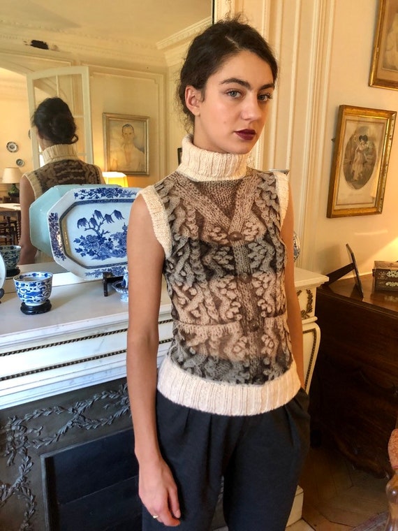 1990s Jean Paul Gaultier Maille Femme mesh top, kn