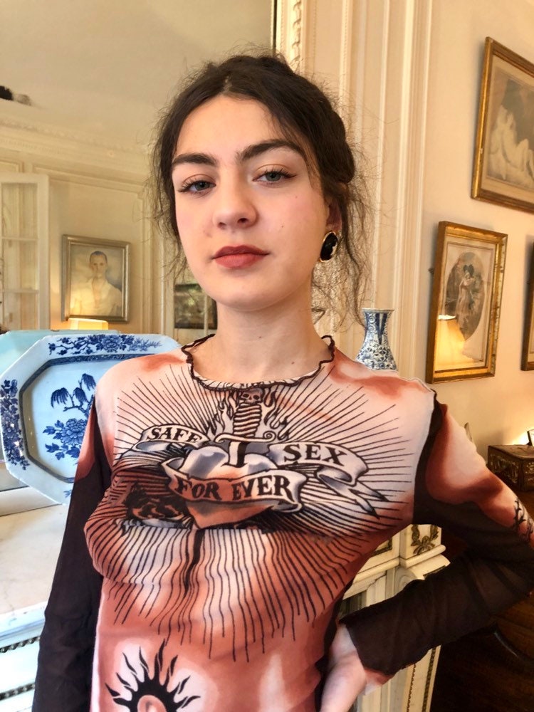 1990s RARE Jean Paul Gaultier Maille mesh top safe sex