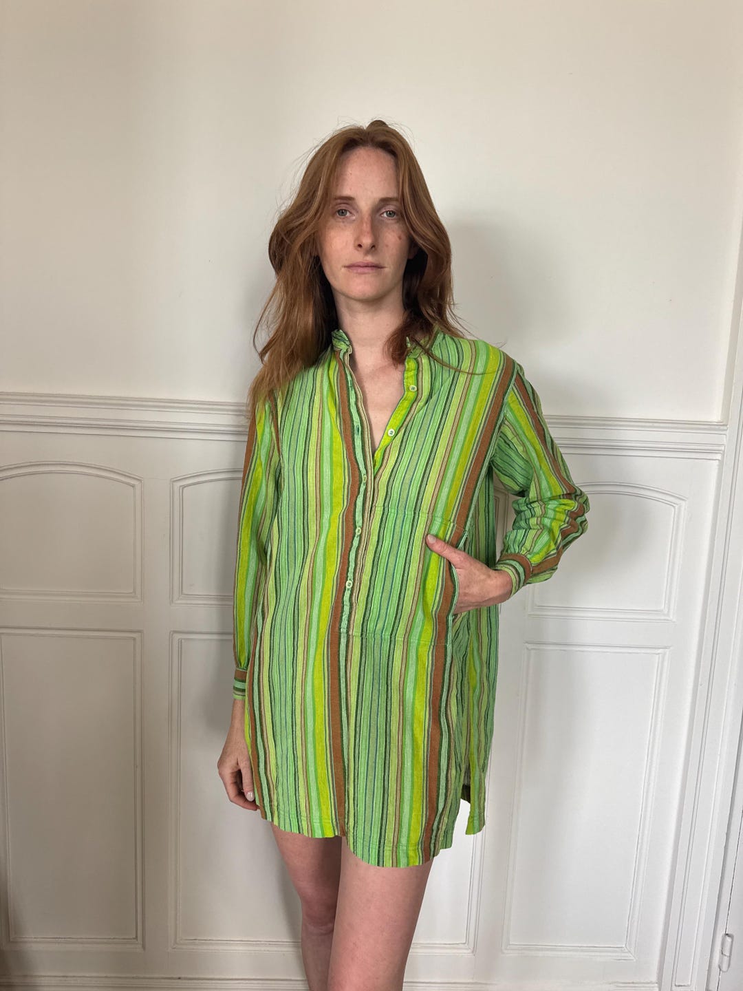 Spring Summer 1976 Yves Saint Laurent Rive Gauche Bright Green
