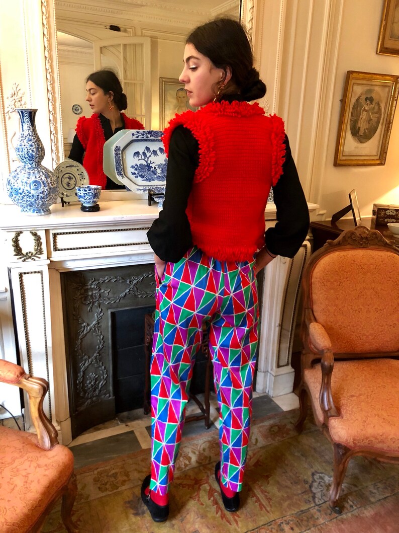 1980s Yves Saint Laurent Rive Gauche harlequin pants / small image 3