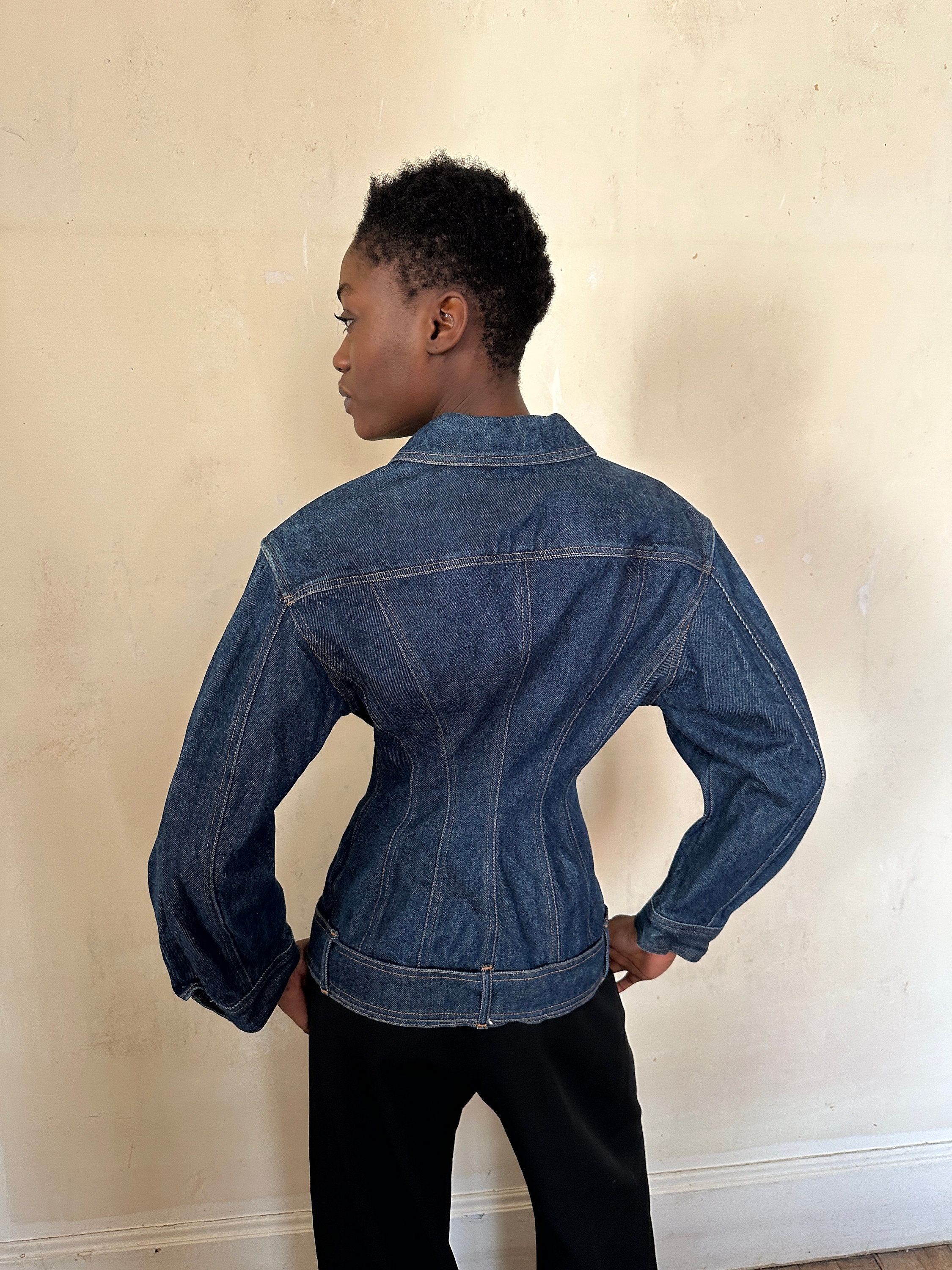 1988 Jean Paul Gaultier Junior Dark Blue Denim Jacket