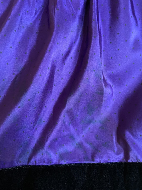 1970s Yves Saint Laurent Rive Gauche purple & bla… - image 9
