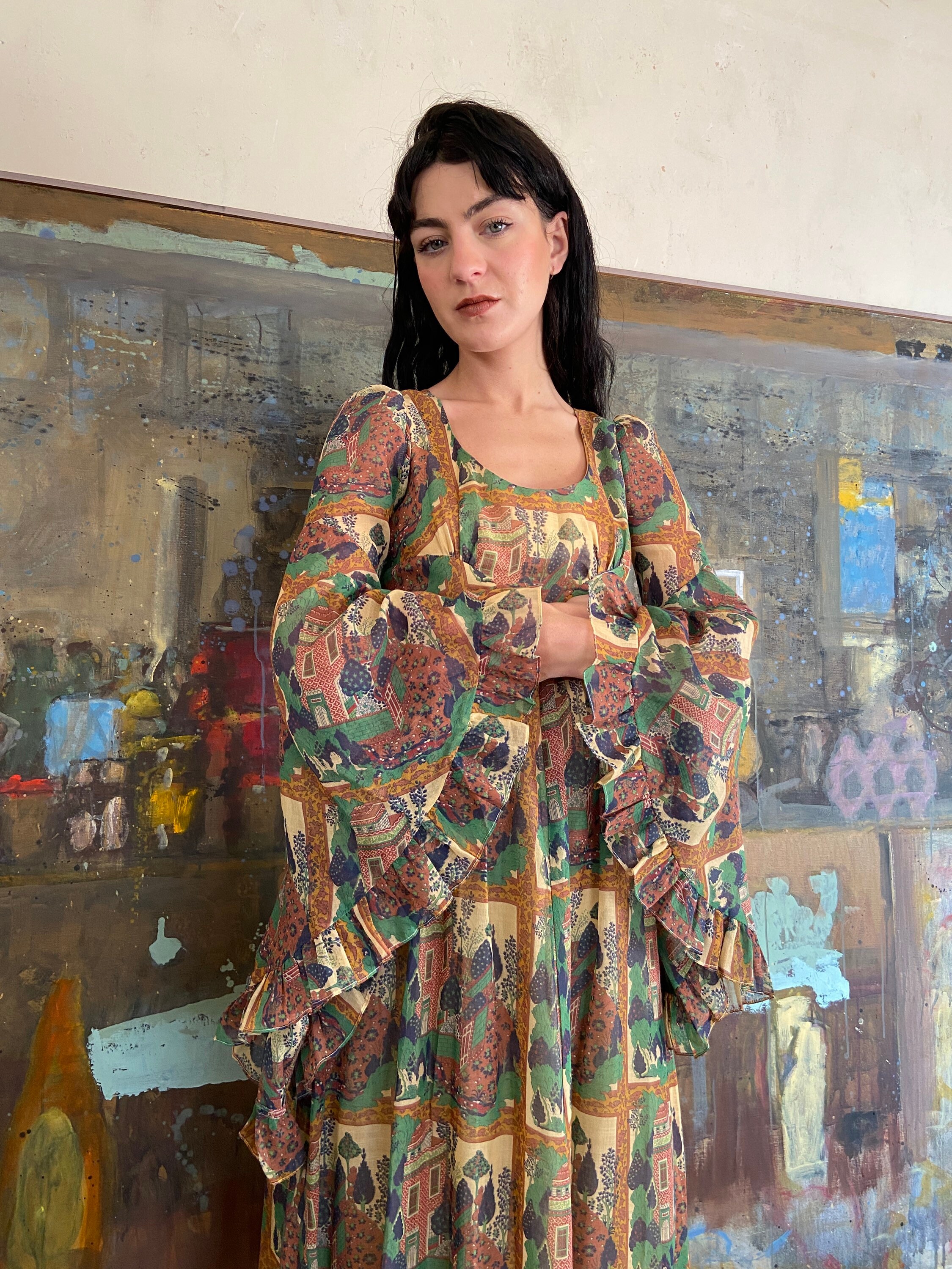 Angel Print Dress - Etsy