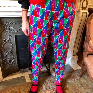 1980s Yves Saint Laurent Rive Gauche harlequin pants / small image 4