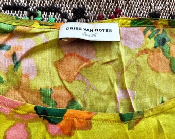 トップス DRIES VAN NOTEN Beige Black Floral Knit Dries Van Noten | Black Floral Intarsia-Knit Wool Sweater