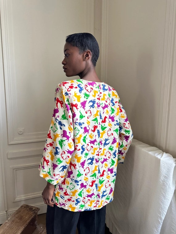 RARE Spring Summer 1982, zodiac signs print Yves Sain… - Gem
