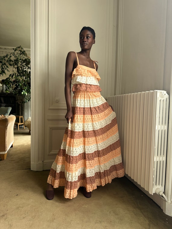 【yuri】Herlipto Dress Riviera Bow Tiered Long Dress yuri】Herlipto Dress white