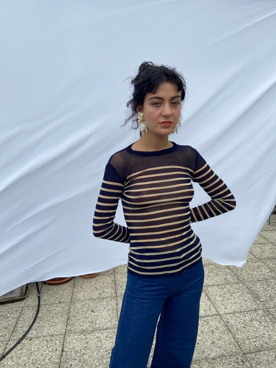 1990s Jean Paul Gaultier Maille Classique mesh top