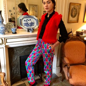 1980s Yves Saint Laurent Rive Gauche harlequin pants / small image 2