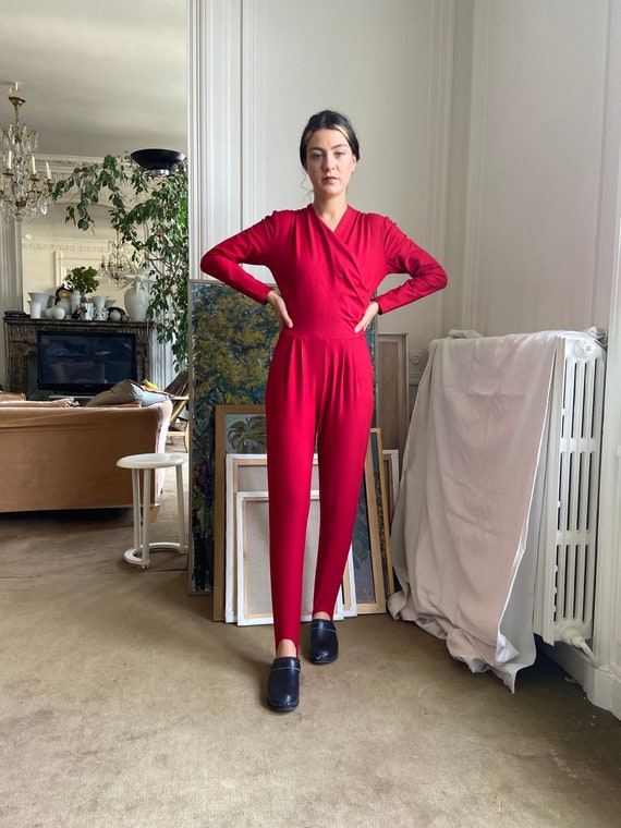 1980s French Riviera Made Red Jersey 