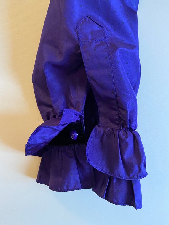 1970s Yves Saint Laurent Rive Gauche purple & bla… - image 8