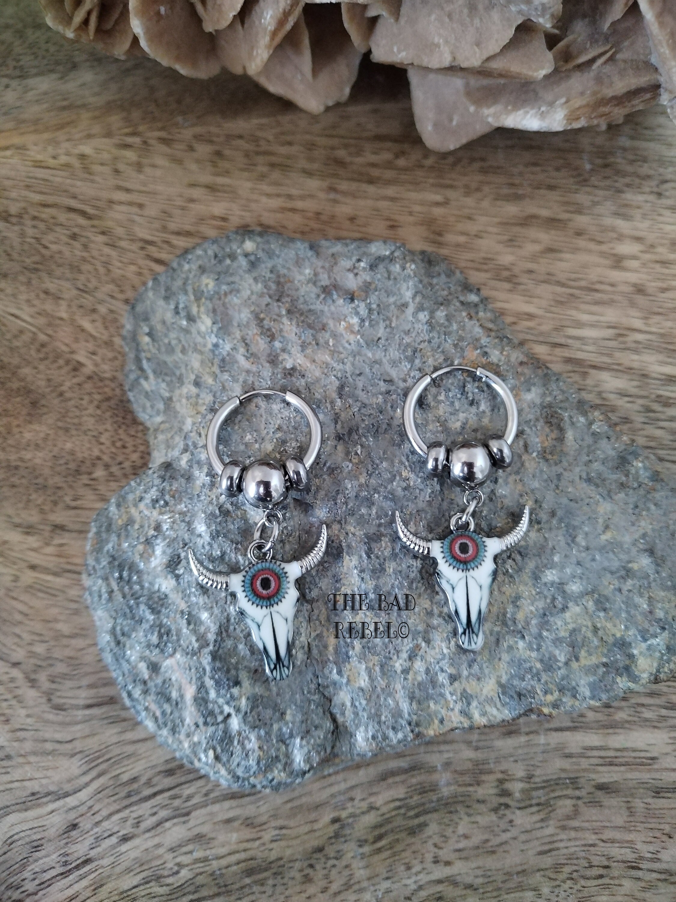 Boucles D'oreilles Croix Celtique Viking - Acier Inoxydable, Nœud éternel, Diamant Noir - Homme Et Femme - Cadeau Irlandais