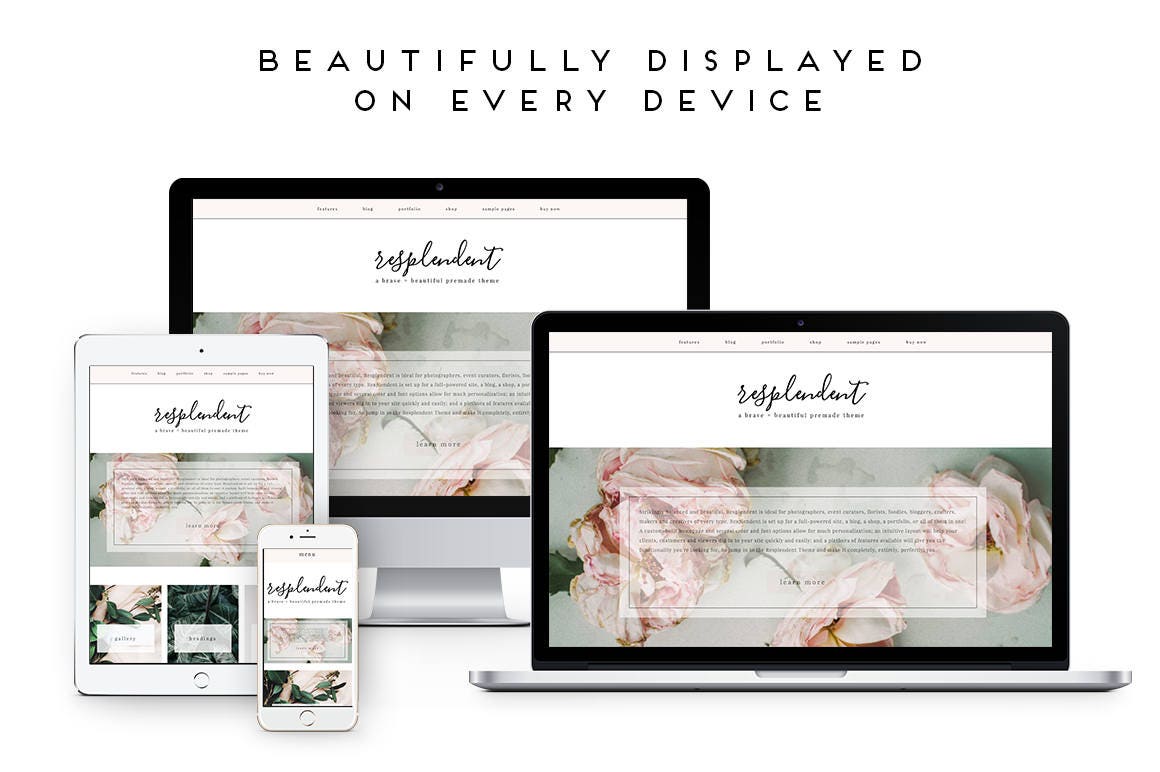 Feminine Wordpress Theme Responsive Wordpress Template Genesis Child ...