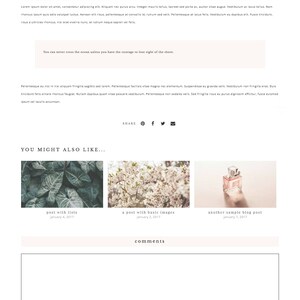 Feminine Wordpress Theme Responsive Wordpress Template Genesis Child Theme Photographer Wordpress Theme Ecommerce Wordpress Blog Theme image 6