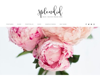 Feminine Wordpress Theme Responsive Wordpress Template Genesis Child Theme Photographer Wordpress Theme Ecommerce Wordpress Blog Theme