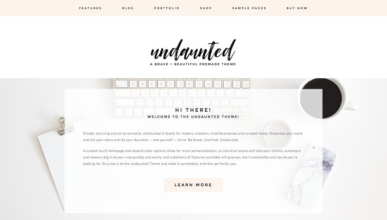 Feminine Wordpress Theme Responsive Wordpress Template Genesis Child Theme Photographer Wordpress Theme Ecommerce Wordpress Blog Theme image 1