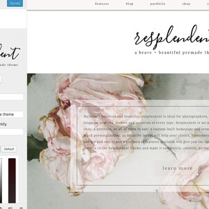 Feminine Wordpress Theme Responsive Wordpress Template Genesis Child Theme Photographer Wordpress Theme Ecommerce Wordpress Blog Theme image 4