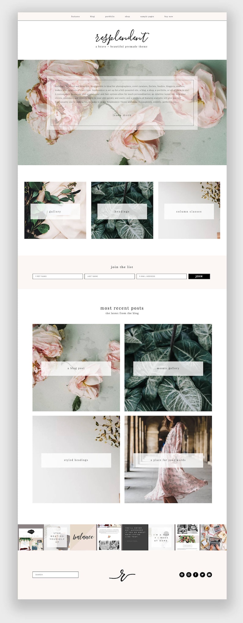 Feminine Wordpress Theme Responsive Wordpress Template Genesis Child Theme Photographer Wordpress Theme Ecommerce Wordpress Blog Theme image 2