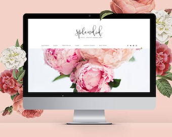 Feminine Wordpress Theme Responsive Wordpress Template Genesis Child Theme Photographer Wordpress Theme Ecommerce Wordpress Blog Theme