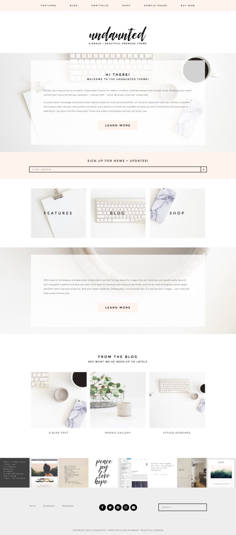 Feminine Wordpress Theme Responsive Wordpress Template Genesis Child Theme Photographer Wordpress Theme Ecommerce Wordpress Blog Theme image 2