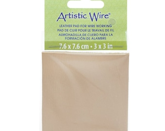 Artistic Wire Leather Pad (7.6 X 7.6 cm)