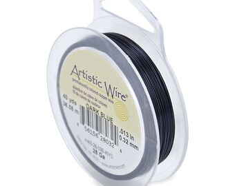Artistic Wire, 28 Gauge (.32 mm), Dark Blue, 40 yd (36.5 m)