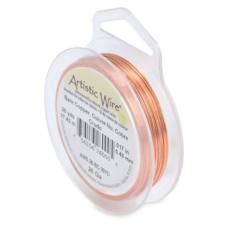 Artistic Wire 26 Gauge Bare Copper 27.4 m 30 yd .41 mm