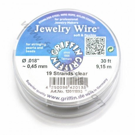 Beadalon 7 Strand Beading Wire 0.30mm (.012in) - Bright - 9.2m (30ft) - The  Bead Shop