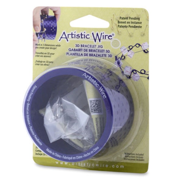Artistic Wire 3D Bracelet Jig with pegs and holders