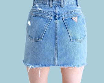 vintage guess denim skirt