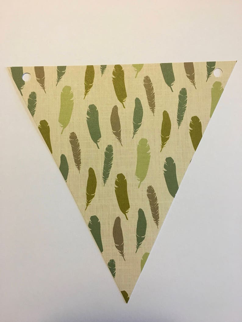 ethnic Garland paper horses feathers cactus