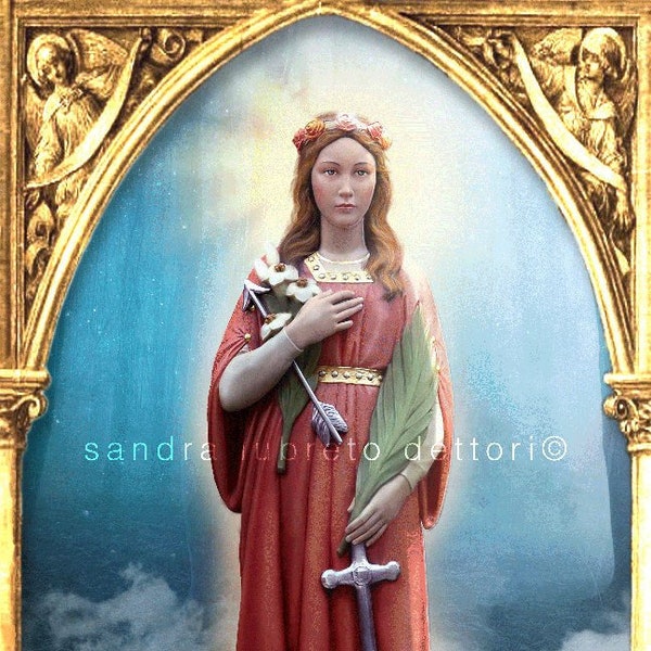 Saint Philomena, St Philomena extra large print, Catholic Art, Religious Art, 13x19" Print, wall decor perfect gift idea