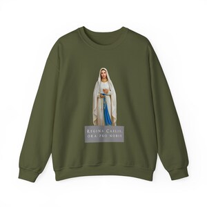 Virgin Mary sweatshirt, Our Lady of the Rosary, Ora pro Nobis, Unisex Heavy Blend™ Crewneck Sweatshirt image 10