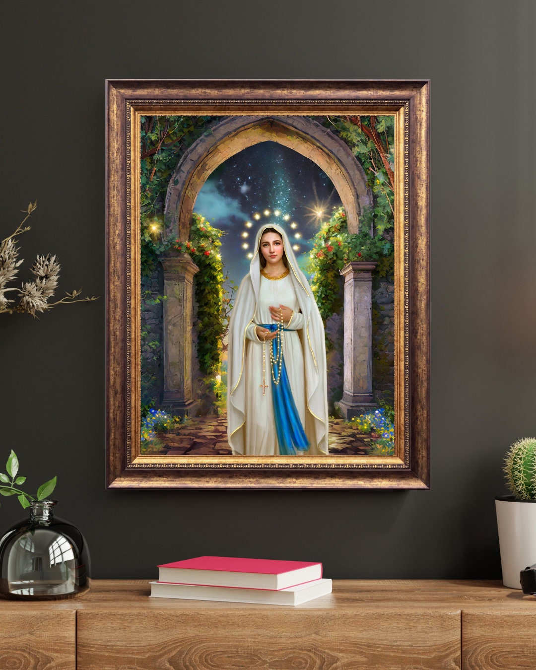 Our Lady of the Rosary, Gate of Heaven, Virgin Mary, Catholic Art, Art ...